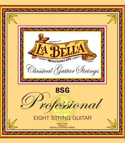 jeu de cordes pour guitare 8 cordes la bella l8sg