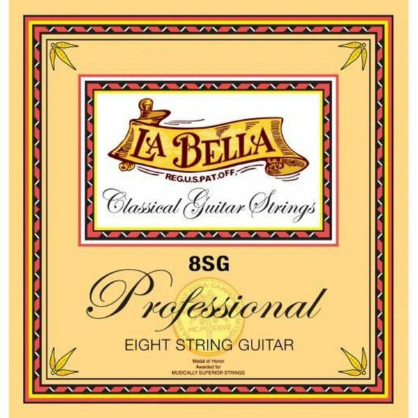 jeu de cordes pour guitare 8 cordes la bella l8sg