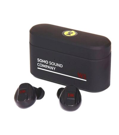 ecouteurs soho avec etui de recharge w1 bk