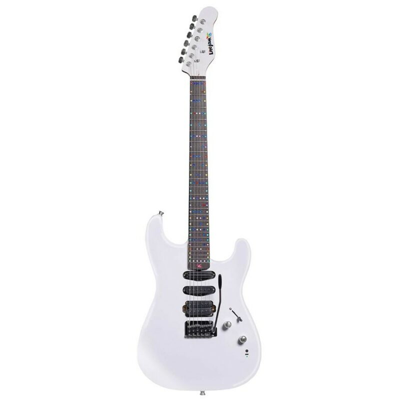 guitare electrique litejam avec apprentissage intelligent RGB24 WH
